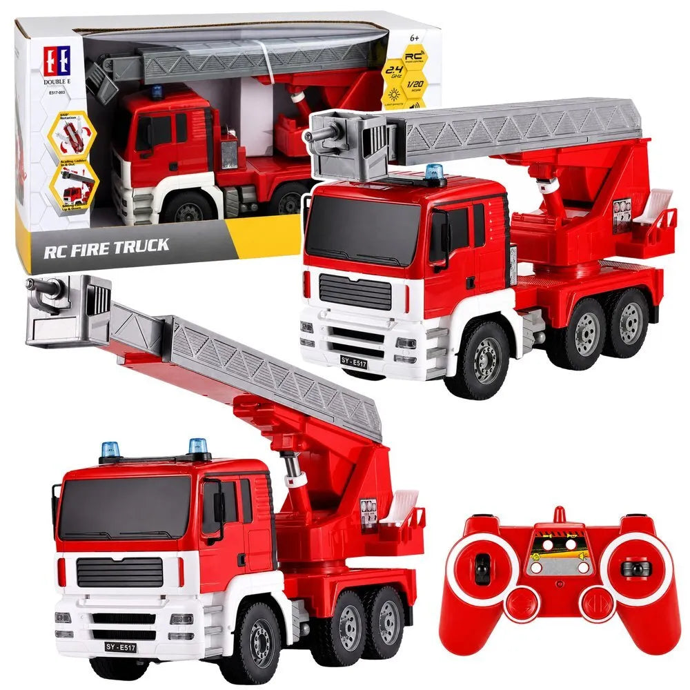 RC gaisrinės automobilis su ištraukiama kopėčių sistema 1:20